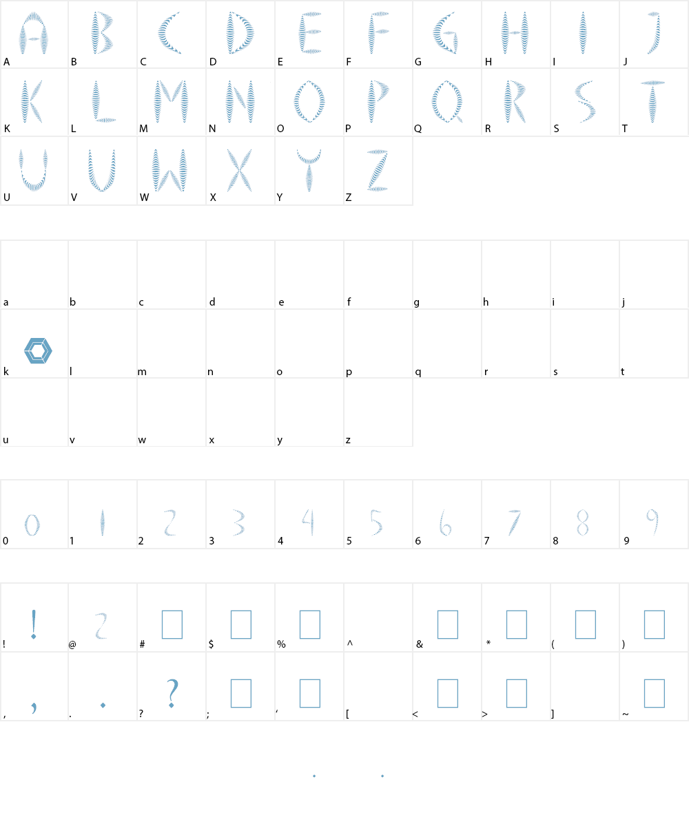 Springy Font Character